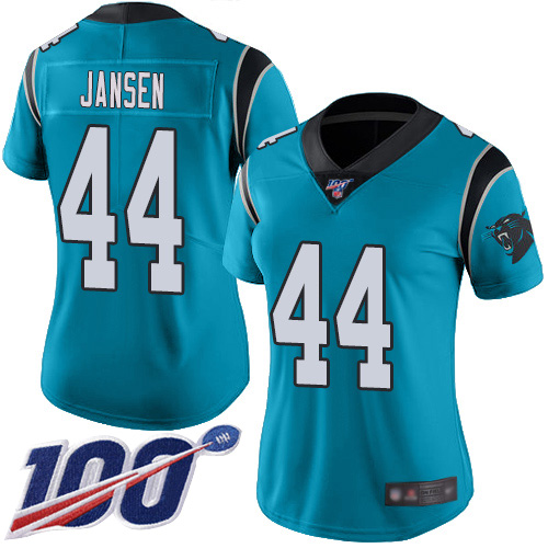 Carolina Panthers Limited Blue Women J.J. Jansen Jersey NFL Football 44 100th Season Rush Vapor Untouchable